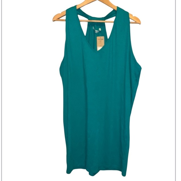 Michael Stars dress green  Sleeveless Top NEW one size coverup beach - Picture 6 of 6